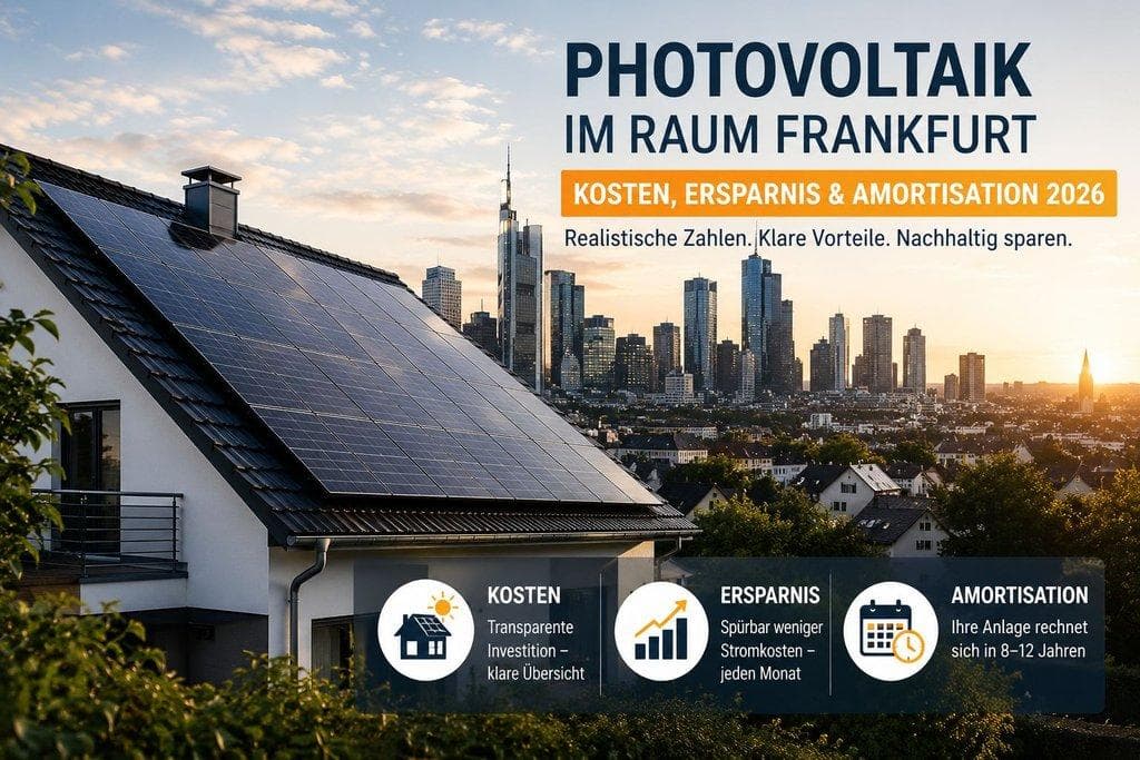Photovoltaik im Raum Frankfurt: Kosten, Ersparnis & Amortisation 2026